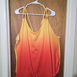 SHEIN Gradient Tank Top in Orange and Yellow